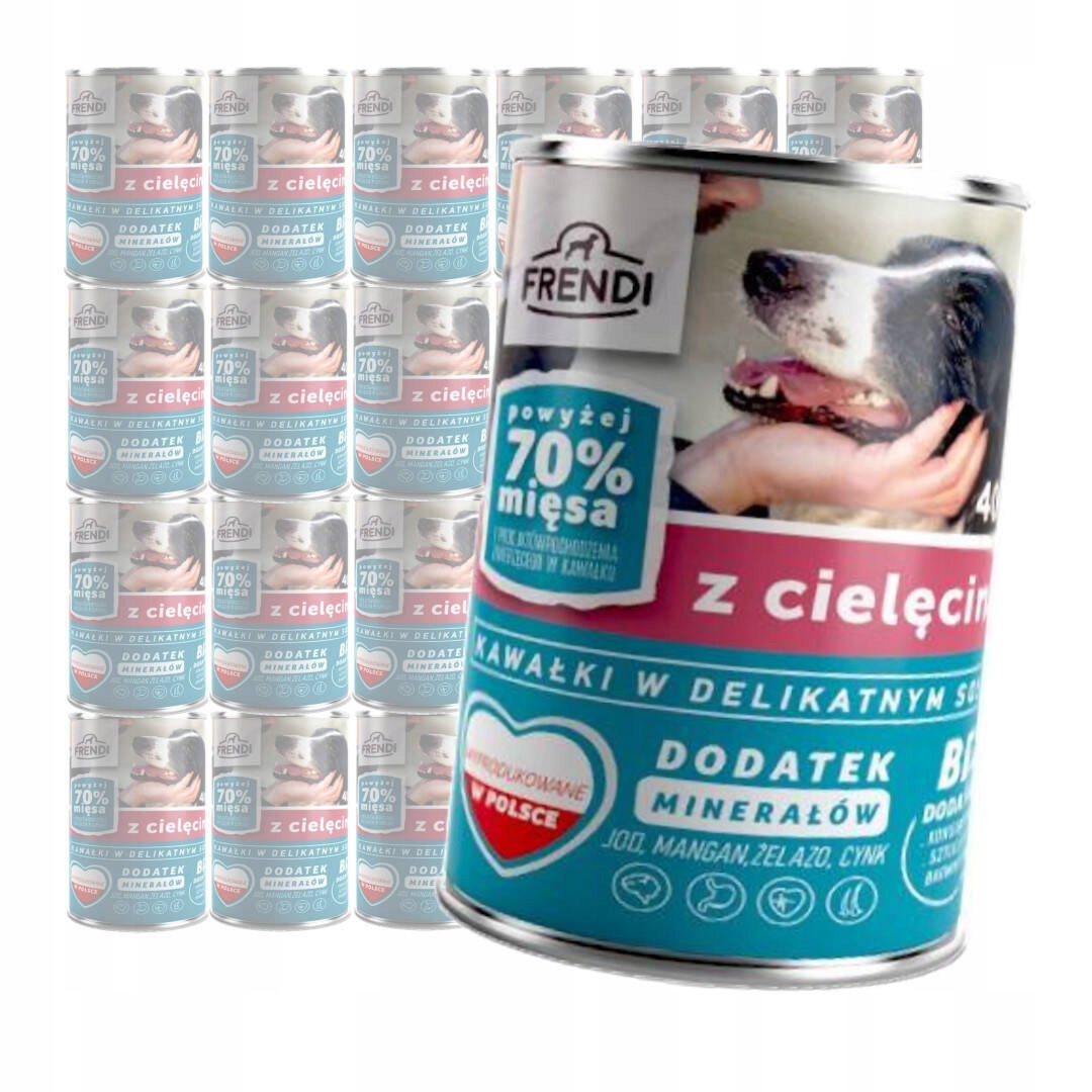 Levně Frendi Vlhké Krmivo pro psy 24x400 g Kousky v omáčce s telecím masem