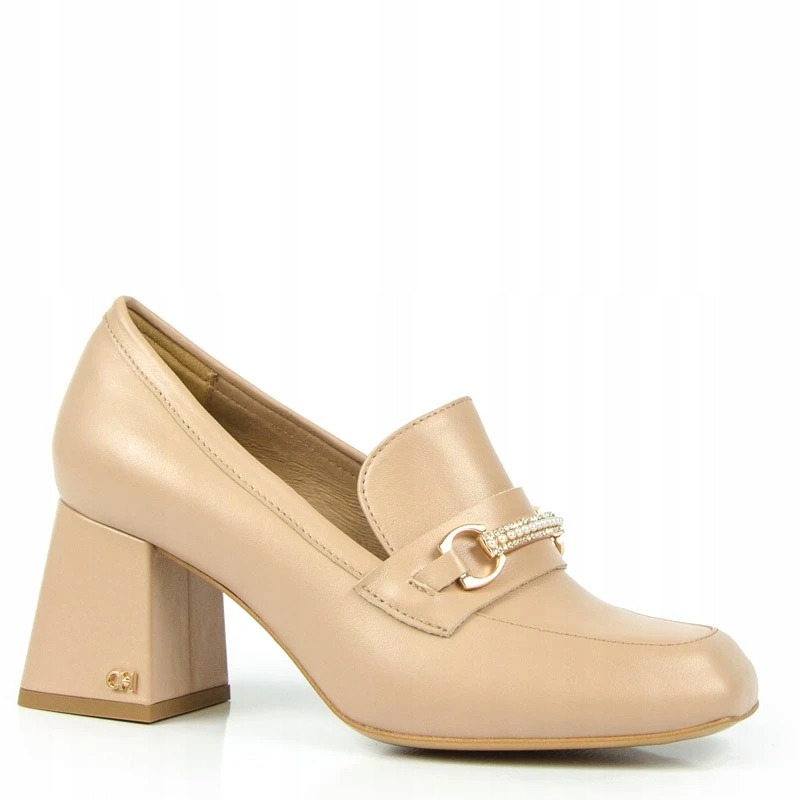 CheBello 4055 Lodička Sloupek Kůže Lico Béžová 39