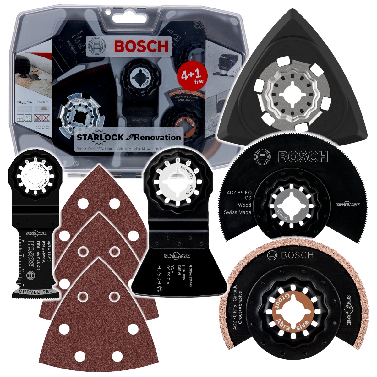 Bosch Zestaw Brzeszczotów Gop Pmf Starlock Renowacja 8 sztuk 2608664624