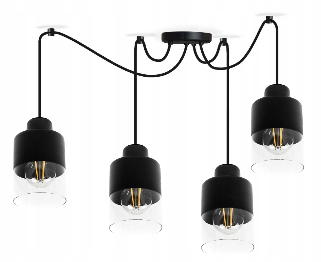 Závěsná lampa lustr Pajak Loft stropní svítidlo lustry nad stůl černá