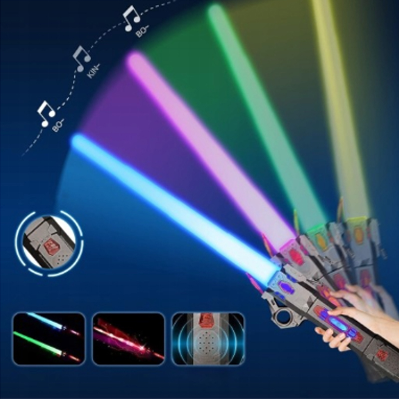 Rozszerzalny SZABLA ŚWIETLNA ZMIANA KOLORU 7 RGB LASEROWY MIECZ Materiał inny