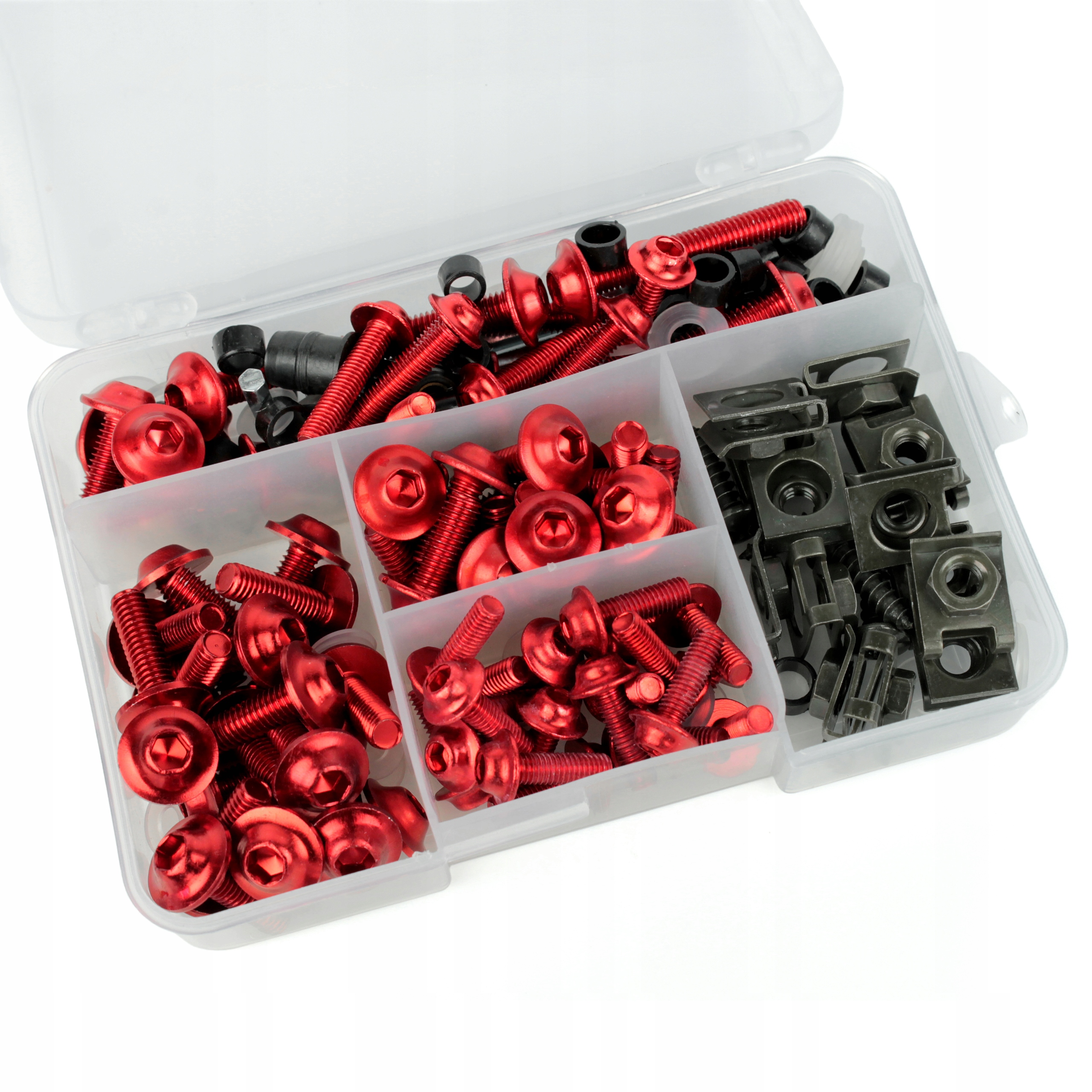 

Zestaw Śrub Śrubki Owiewki Aluminiowe Czerwone