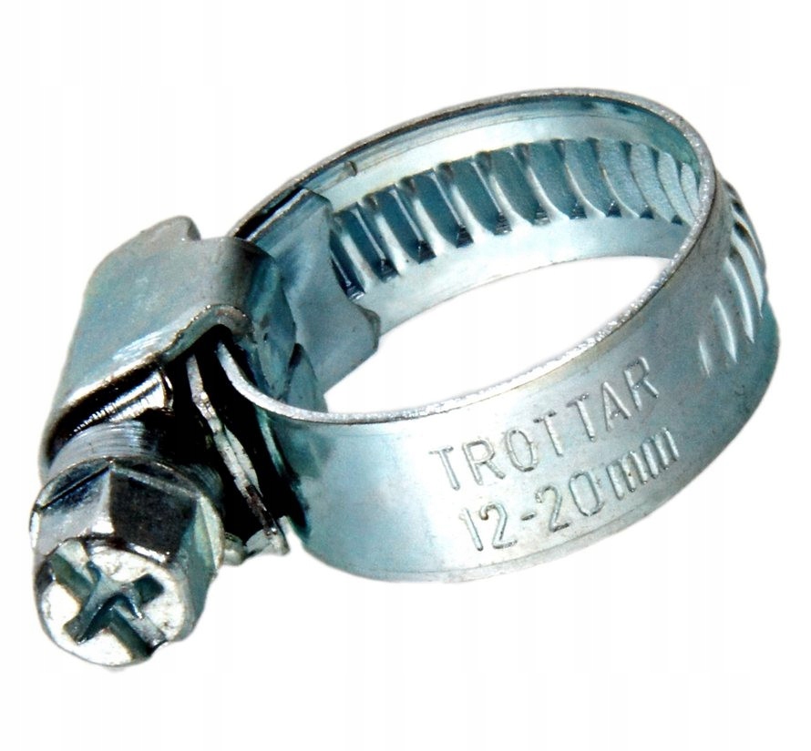OPASKA ZACISKOWA SLIMAKOWA 12-20MM STALOWA OCYNKOWANA