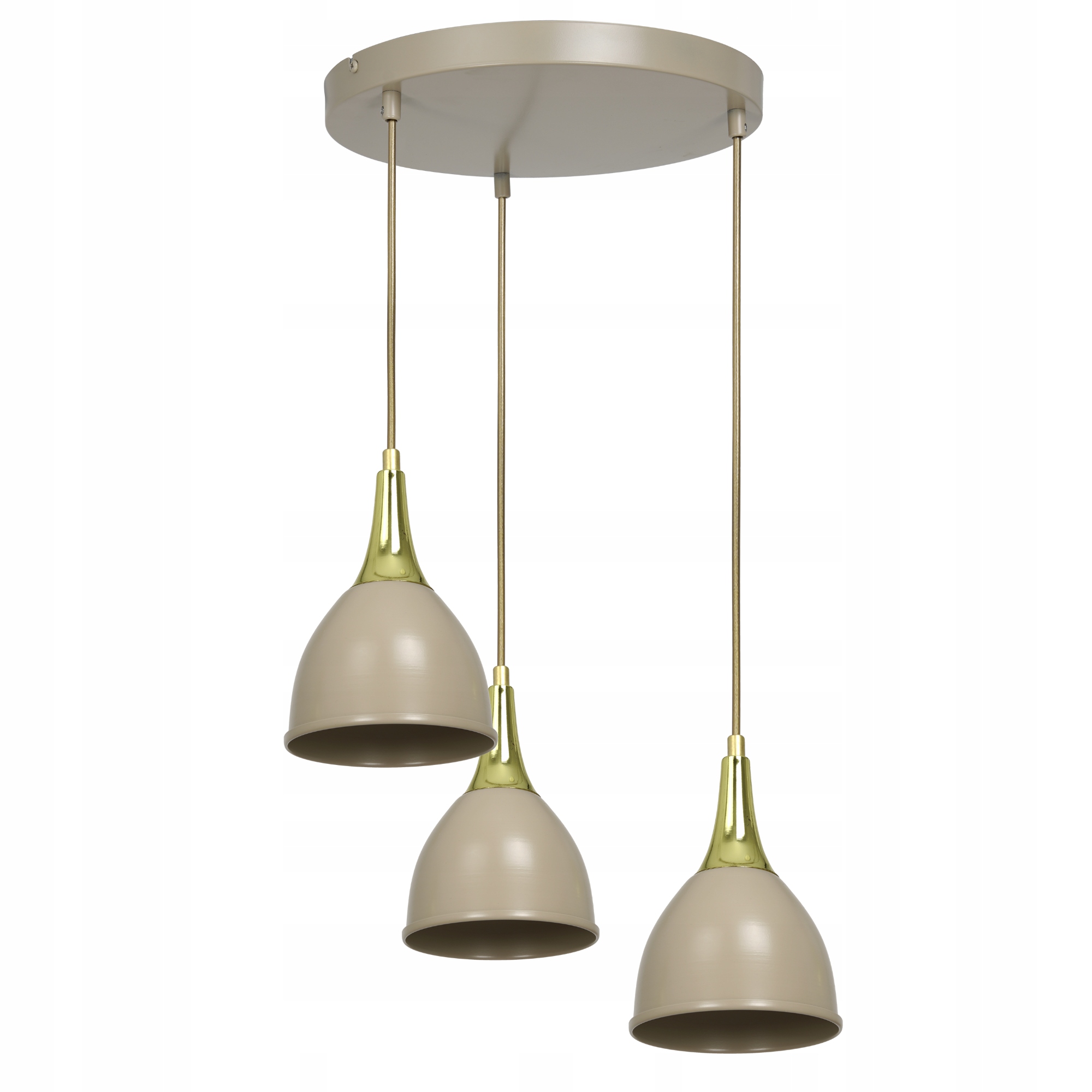 Závesná Stropná Lampa Metal 3-PKT E27 Loft Kašmír Zlatý Nad Stôl Poľsko