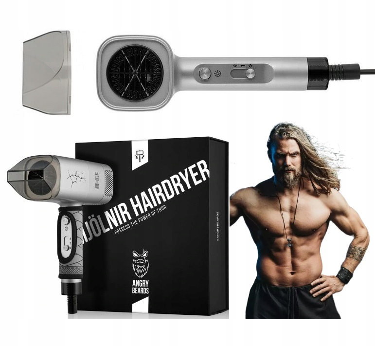 Suszarka Do Włosów Brody Angry Beards MJolnir 2000W Jonizacja Zimny Nadmuch