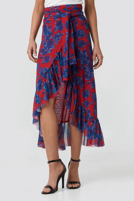 166A030 NA-KD NKD05 MAXI SPÓDNICA W KWIATY M Rozmiar M