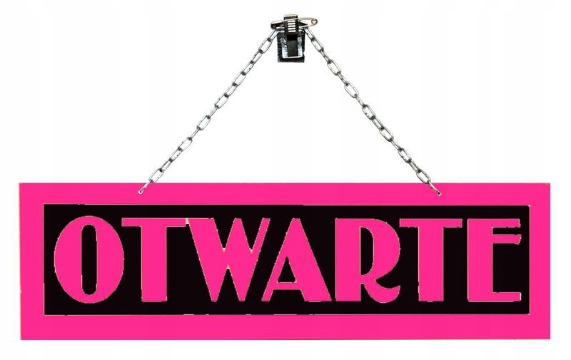 TABLICZKA OTWARTE ZAMKNIĘTE BD CZARNA KOLOR FLUO EAN (GTIN) 5905289428505