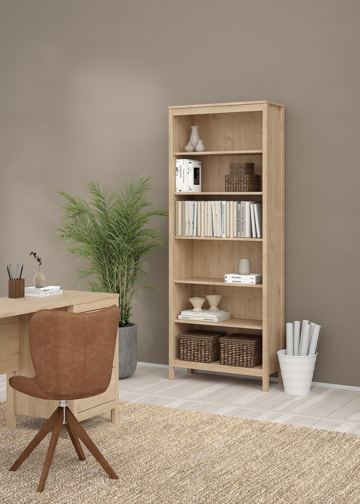 Regał na książki jackson hickory wysoki półki 199 x 79 cm Madrid