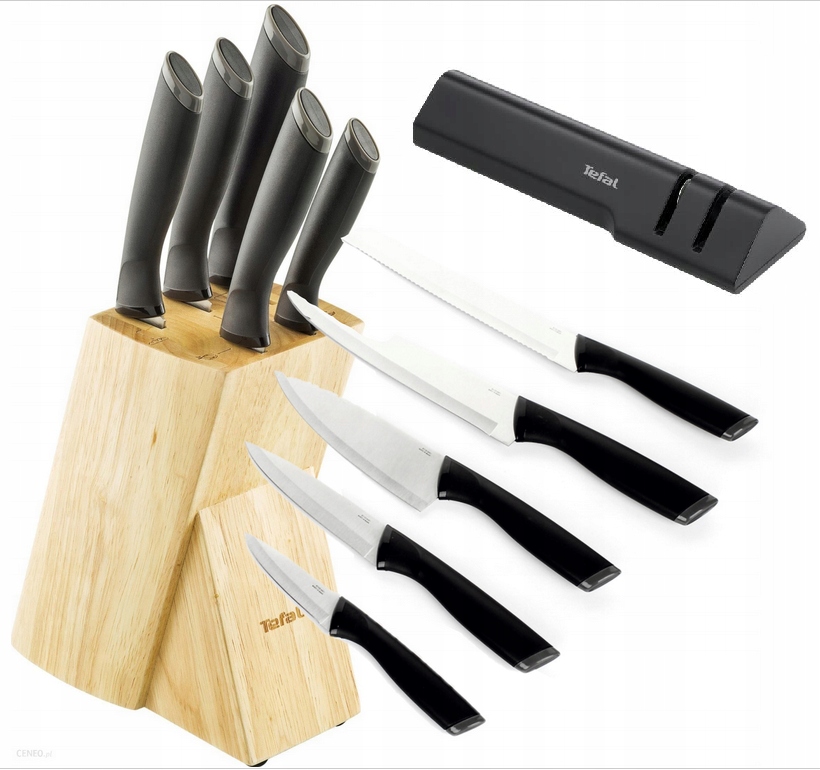 

Tefal Komplet Zestaw 5 Noży Bloku Blok Ostrzałka