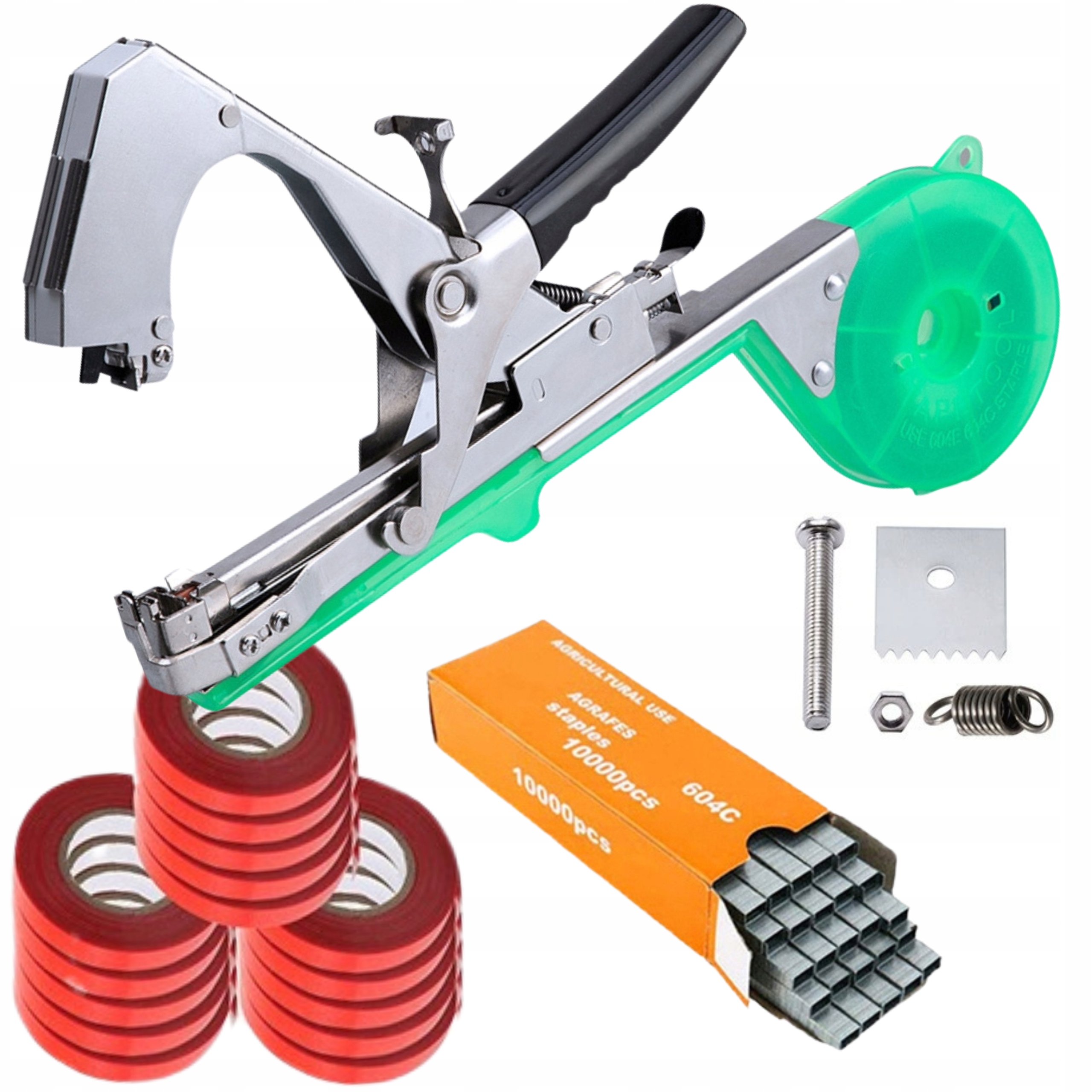 Tapener Zszywacz Ogrodniczy Szkółkarski Do Wiązania Roślin 15xTAŚMA Zszywki