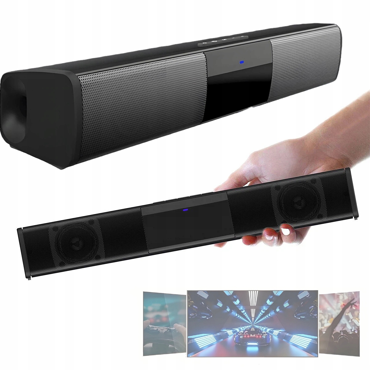 Głośnik Bluetooth 5.0 Fm Soundbar Do Komputera Laptopa Fm Usb Zestaw