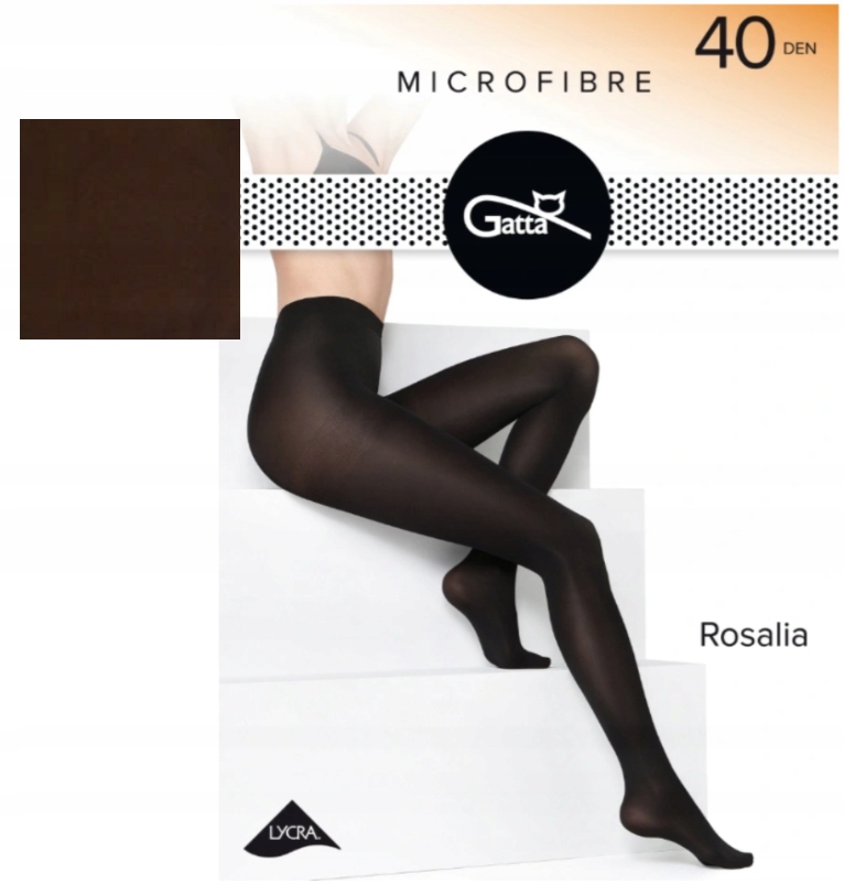 

Gatta Rosalia 40den rajstopy microfibra moka 4