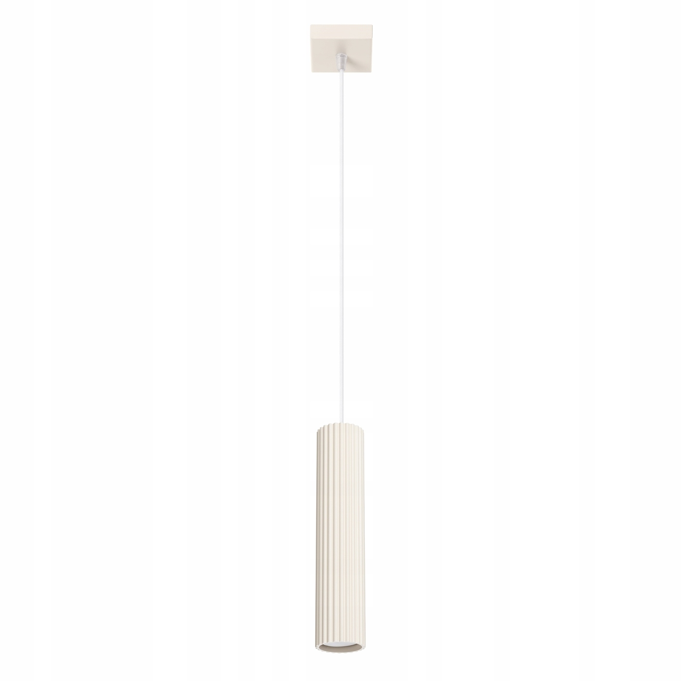 Sollux Lighting Karbon závěsná lampa béžová tuba vroubkovaná 1xGU10