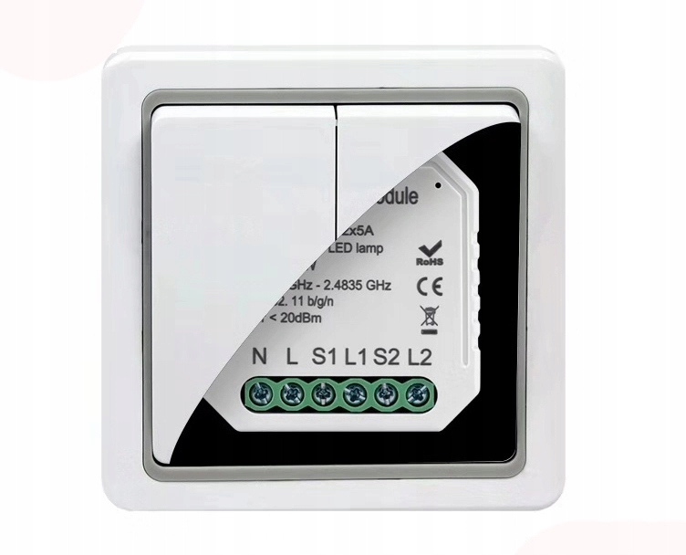 Przekaźnik WiFi TUYA z Alexa 2-kanałowy SMART HOME Rodzaj gniazdko