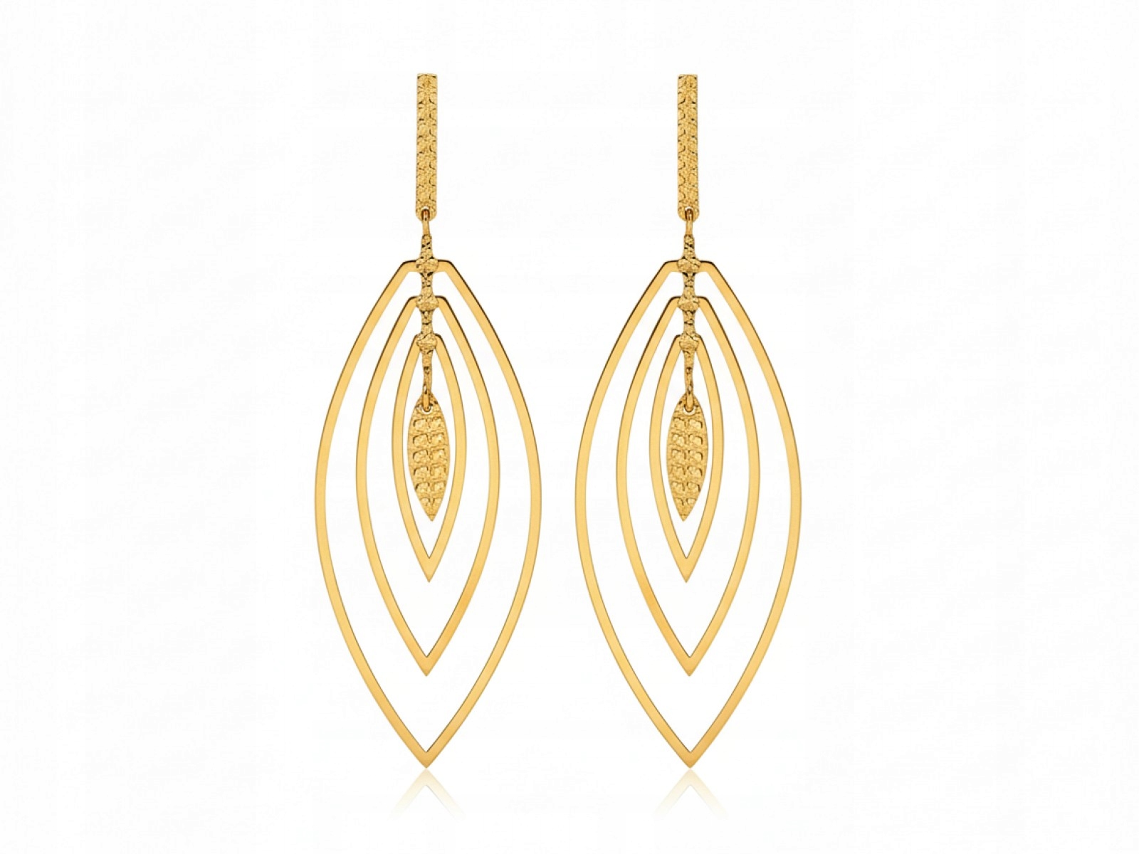 Zlaté náušnice 585, ideální jako dárek pro 14 karátovou maminku