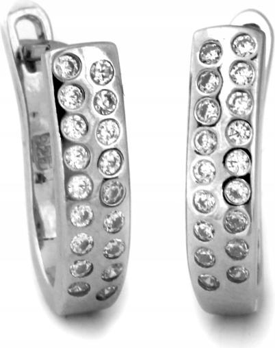 Stříbrné náušnice 925 jemné, elegantní s drobnými anglickými zirkony