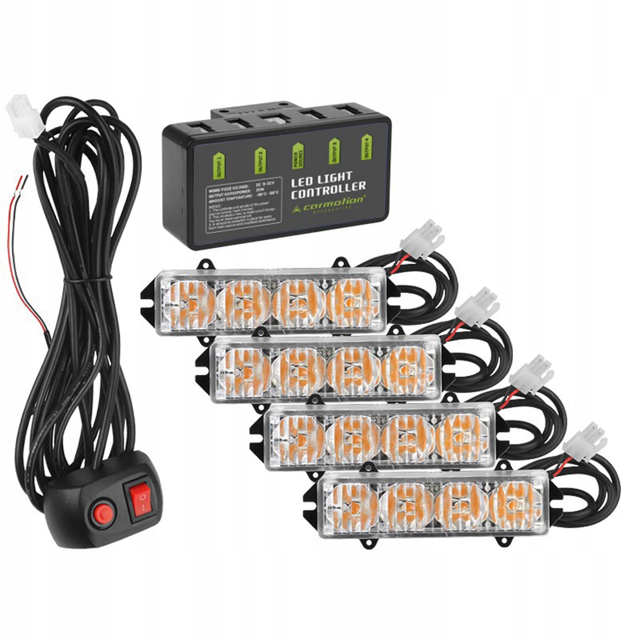 Lampa LED Stroboskopowa Pomarańczowa 12/24V Kogut z Pilotem 7 Trybów Typ samochodu 4x4/SUV Autobusy Niezdefiniowany Samochody ciężarowe Samochody dostawcze Samochody kempingowe Samochody osobowe