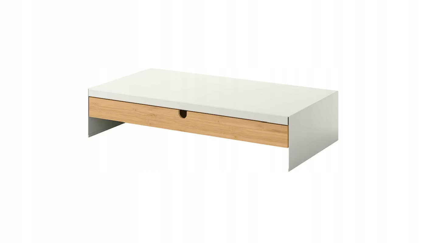 Podstawka pod monitor IKEA biała z szufladą 47x26x10 cm