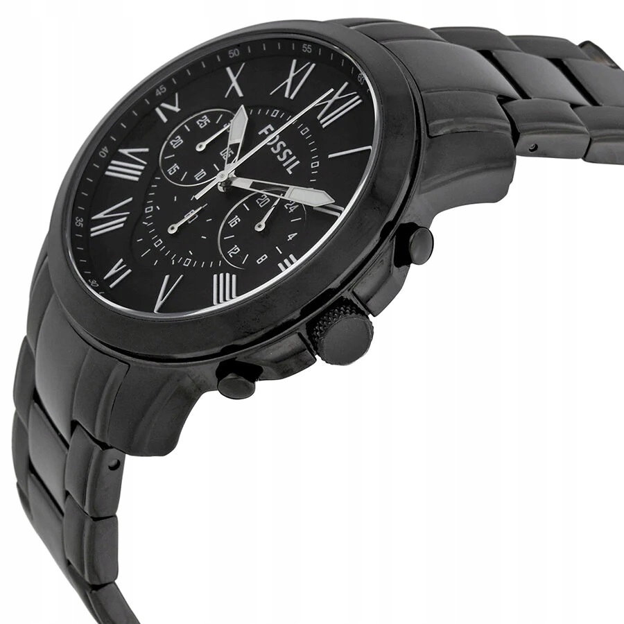 Módní Pánské Hodinky Fossil Grant FS4832 Černý Chronograf Box
