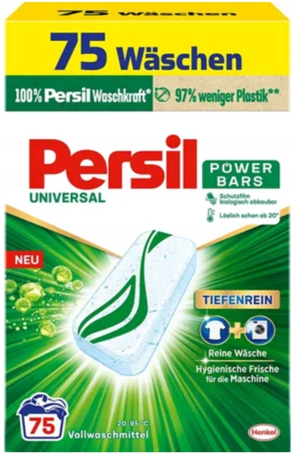 Niemieckie Tabletki do prania uniwersalne Persil Power Bars Universal 75szt