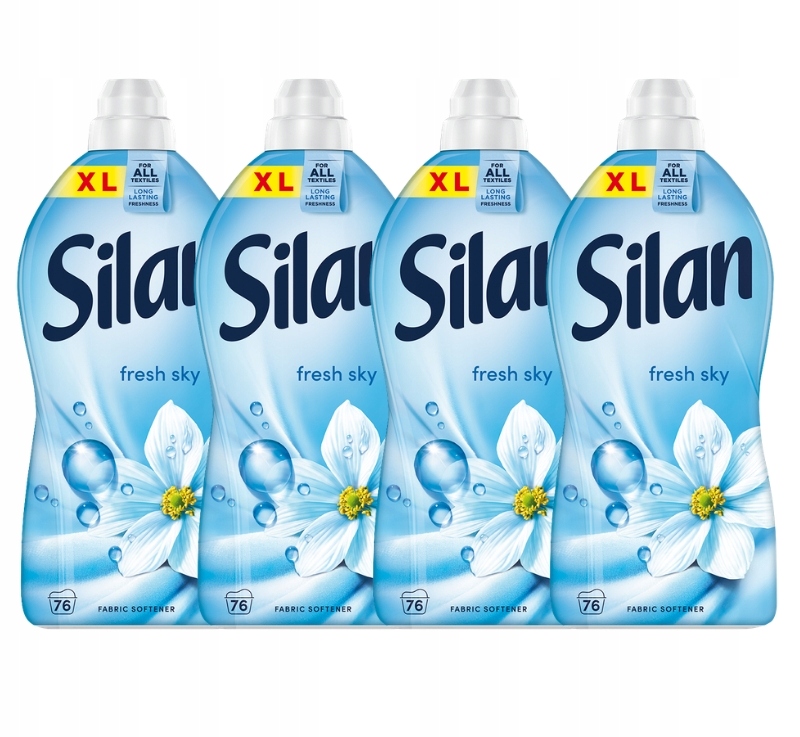 Silan Fresh Sky Płyn do płukania tkanin 4x 1,672l