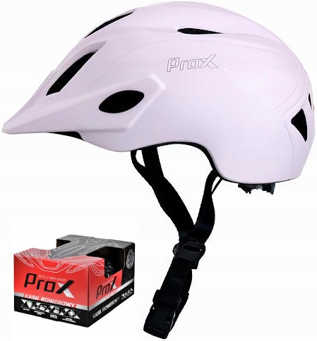 Kask Dziecięcy Prox Flash Led Lampka In-mould M 52-56 cm Jasny Różowy