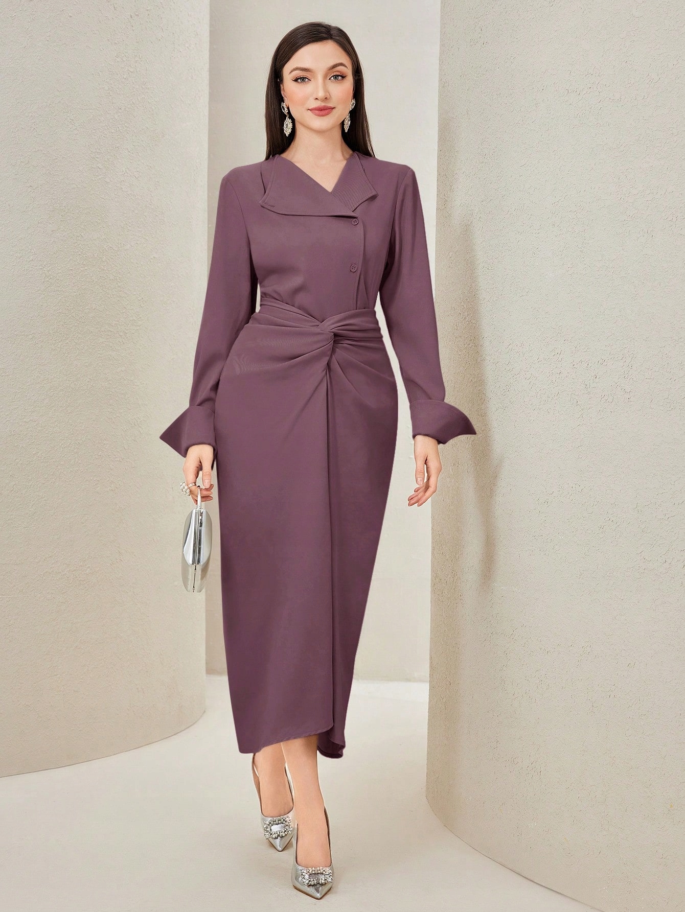 Elegantní Sada: Halenka Sukně Sukně S Obálkou Velikost Shein L 40