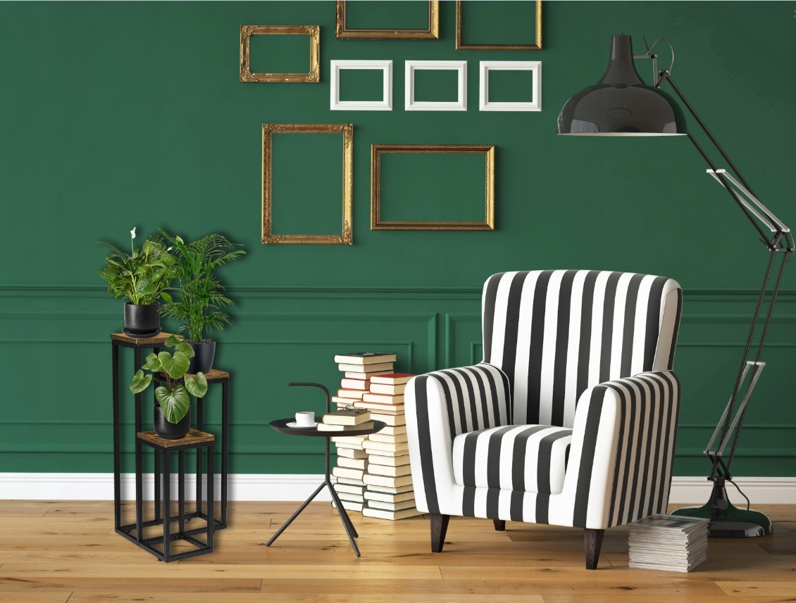 KWIETNIK STOJAK NA ROŚLINY KWIATY DONICZKI METALOWY REGAŁ DREWNIANE PÓŁKI Kolor odcienie brązu i beżu