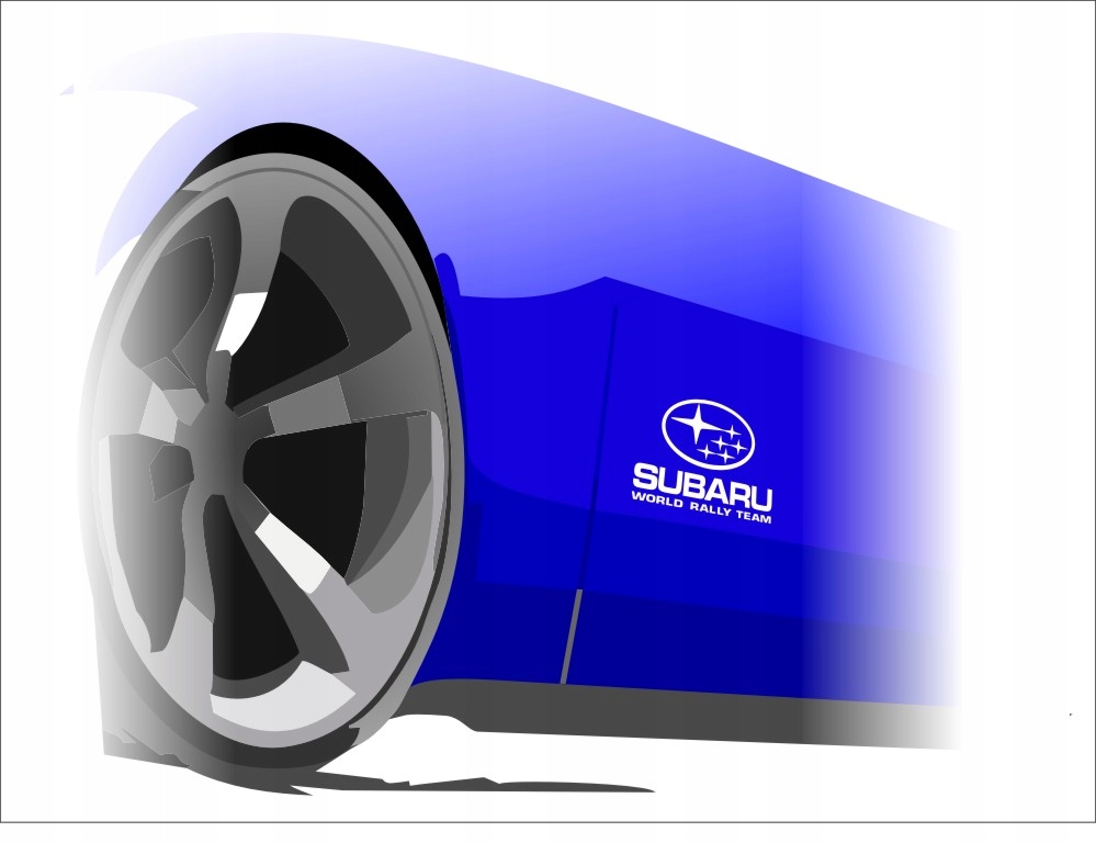 Naklejki Subaru 14 wzorów, 20 kolorów, komplet 2 szt