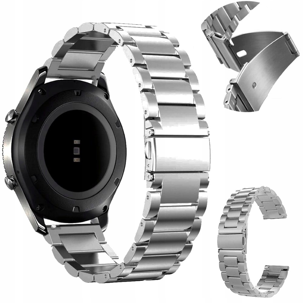 

Bransoleta Do Smartwatcha Srebrna Stalowa 22 MM