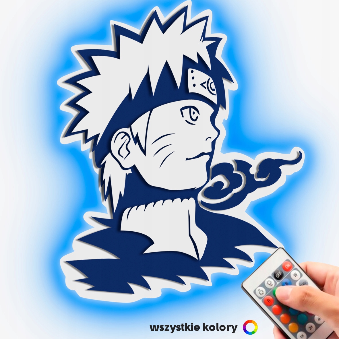 Dřevěný 3D obraz Anime Naruto Uzumaki Nástěnná Dekorace Noční Lampa Led