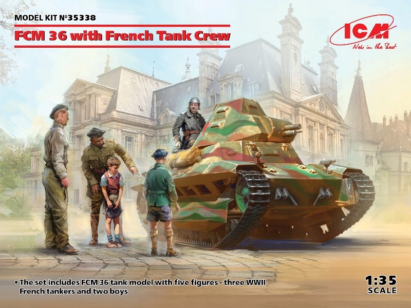 Fcm 36 francouzský lehký tank s posádkou 1:35