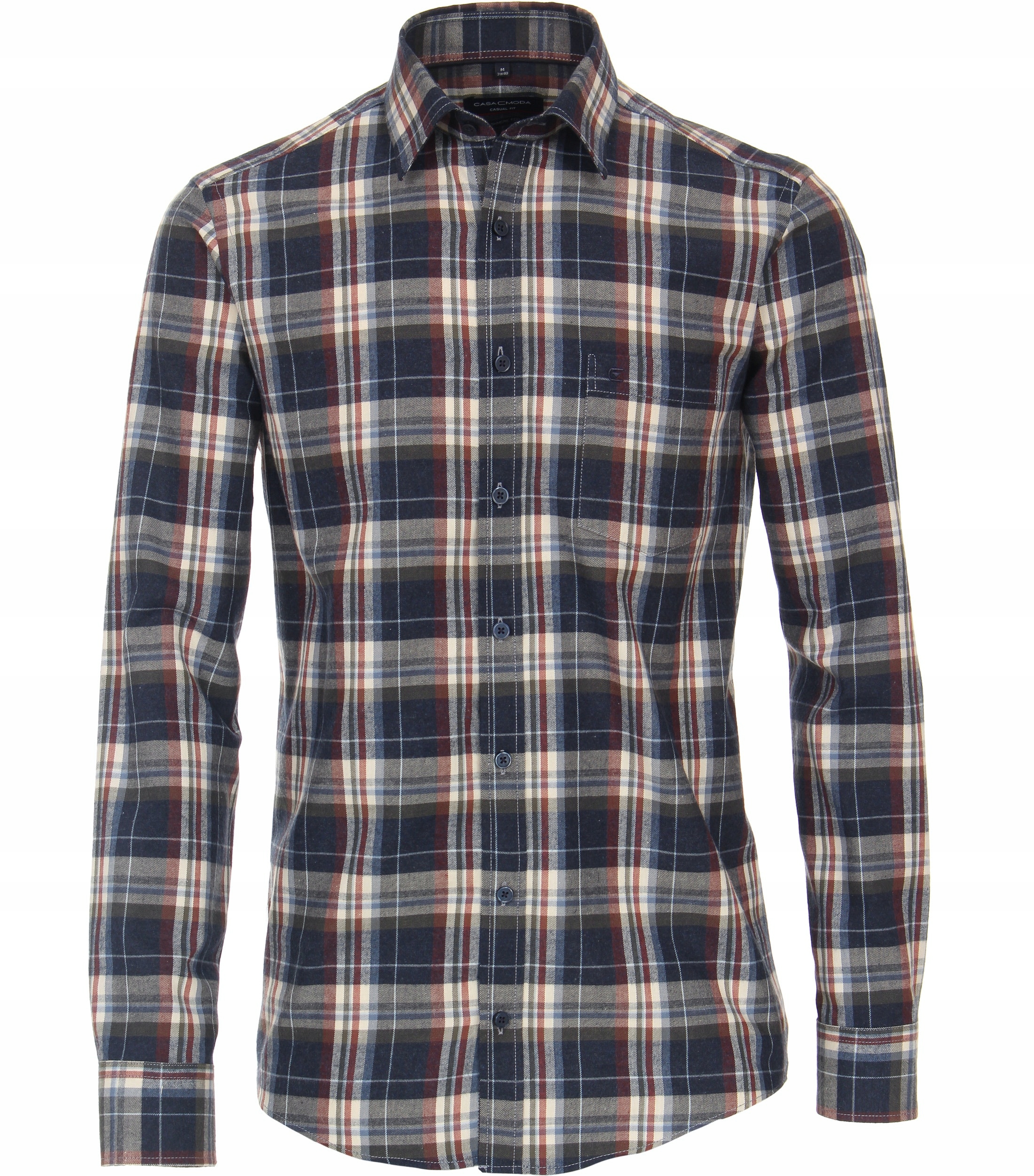 Casamoda Velké Velikosti Flanelová Košile Casual Cashmere Feeling 6XL