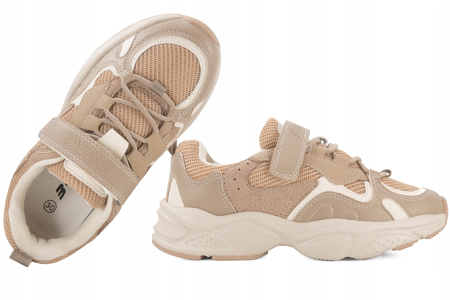 Bartek 8600214 Buty Sportowe Dziewczęce Sneakersy Rzep beżowe 29