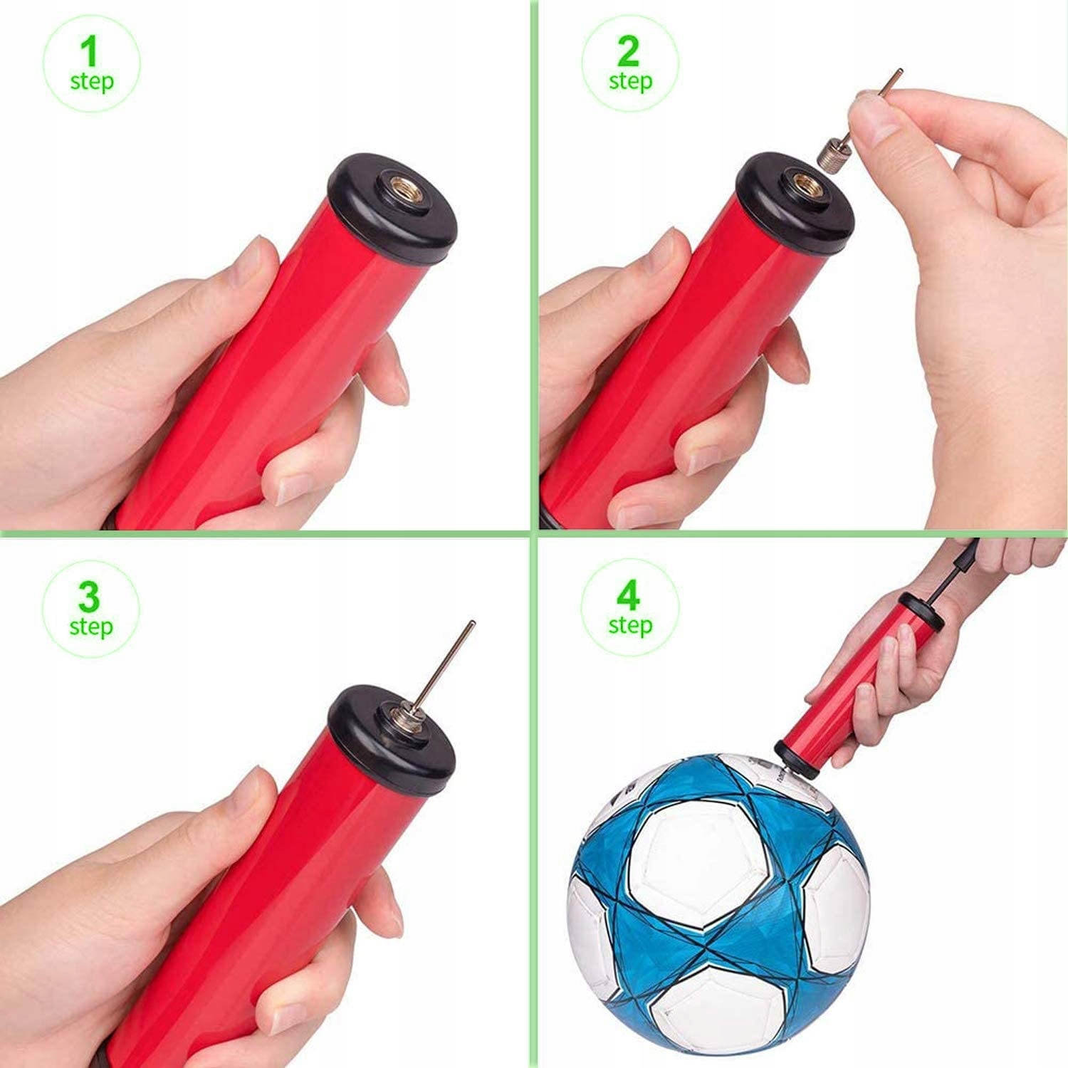 POMPKA RĘCZNA DO POMPOWANIA ROWERU PIŁEK BALONÓW PIŁKI IGŁA Z WĘŻYKIEM Marka inna