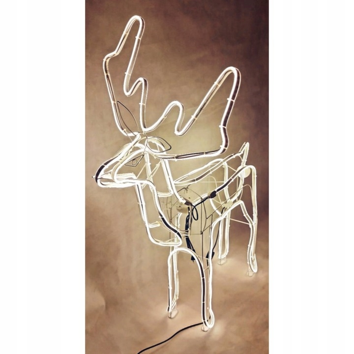 DUŻY RENIFER ŚWIECĄCY ŚWIĄTECZNY LED NEON WĄŻ
