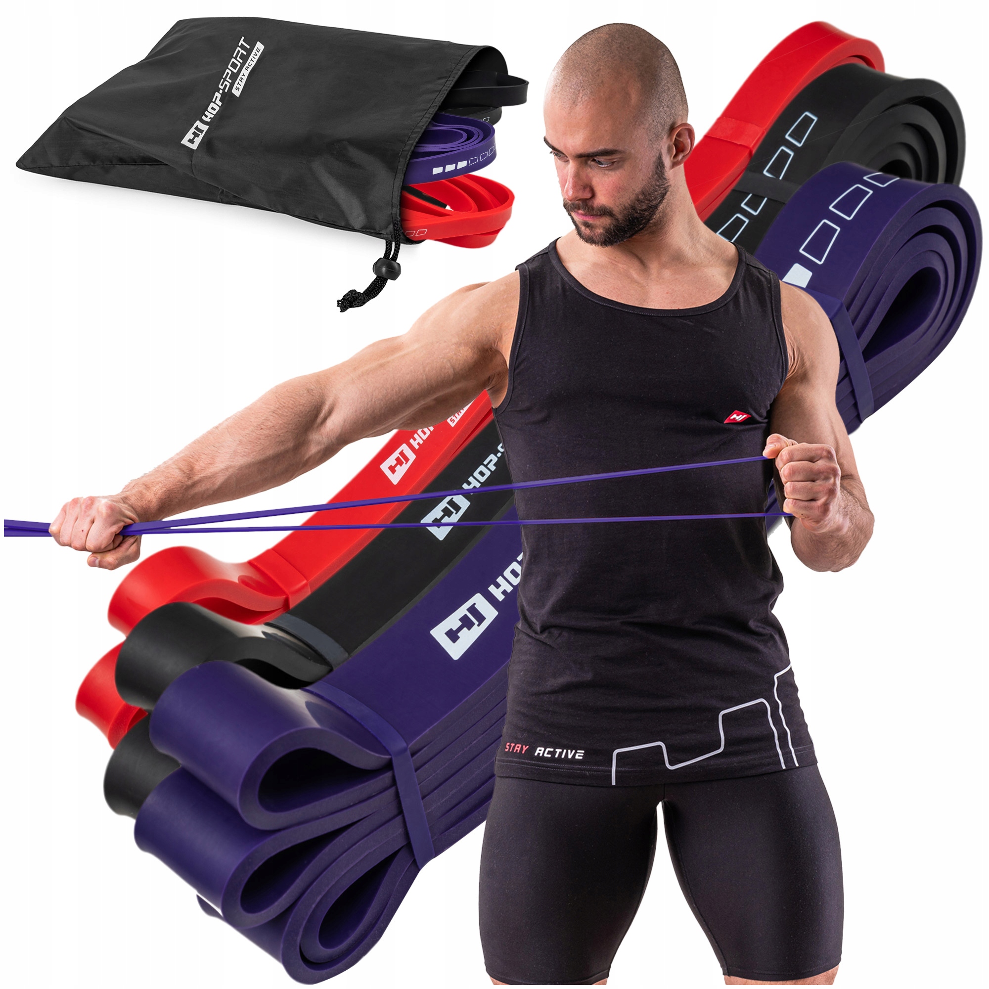 

Zestaw gum oporowych power band fitness 7-39 kg