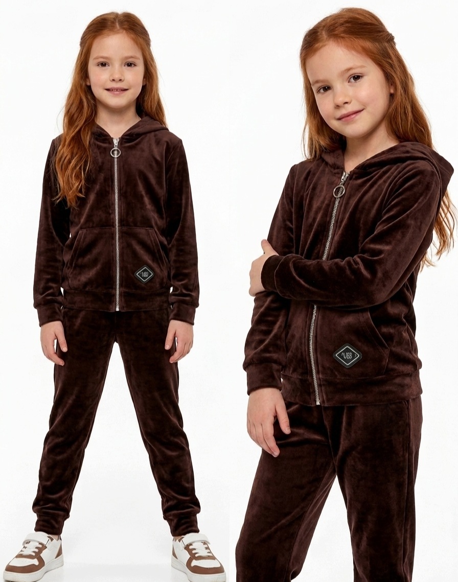 Dres Welurowy Dla Dziewczynki 146 Sportowy bluza spodnie Komplet zestaw
