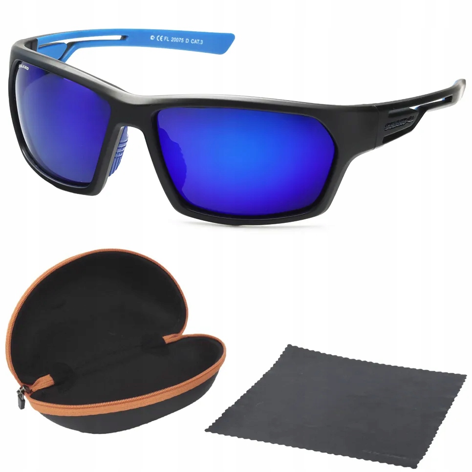 Solano Černé sluneční brýle Mirror Hd Blue s polarizací 20075D