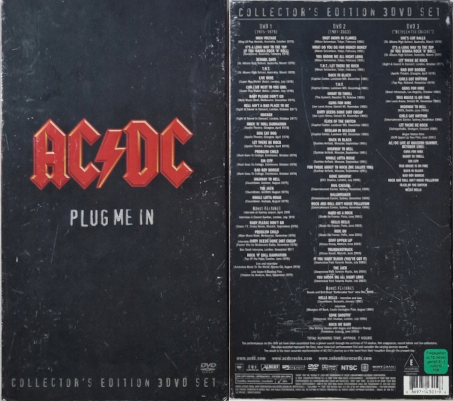 AC/DC Plug me in, wydanie kolekcjonerskie, 3xDVD AC/DC DVD - porównaj ...