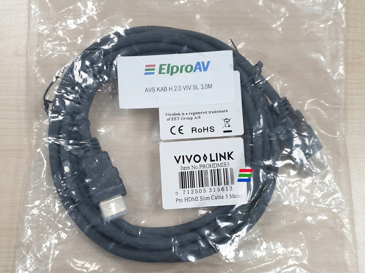 Vivolink Pro Slim 3m - profesjonalny elastyczny przewód HDMI v2.0, od ręki Marka VivoLink