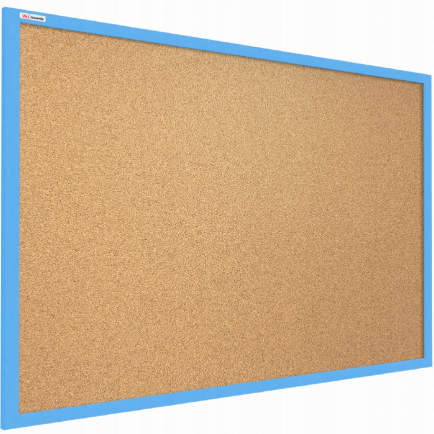 

Niebieska tablica korkowa 90x60 drewniana +pinezki