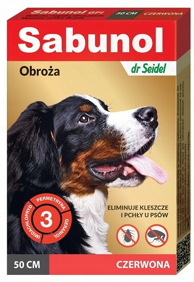 

Sabunol obroża na Pchły Kleszcze Czerwona 50 cm