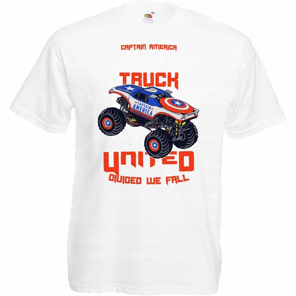 

Koszulka monster truck captain america L biała