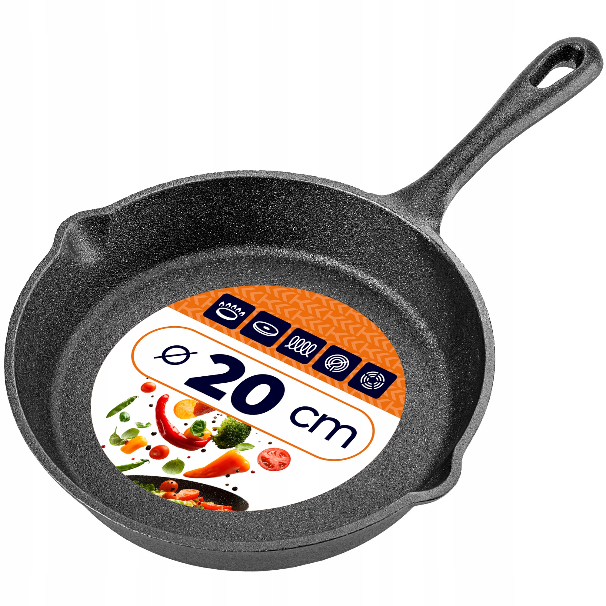 Panvica Liatinová Malá 20 cm Indukcia Plyn Ohnisko Gril Liatinová Trvanlivá