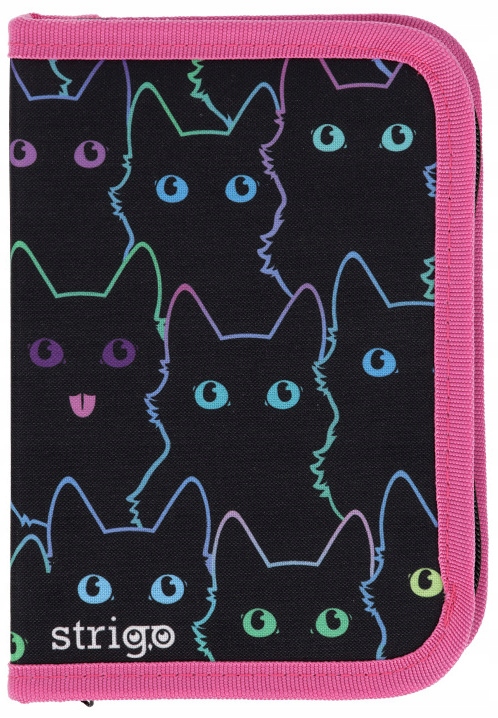 Saszetka Na PRZYBORY SZKOLNE KOSMETYCZNA TUBA Piórnik szkolny z klapami Kot Rodzaj z etui