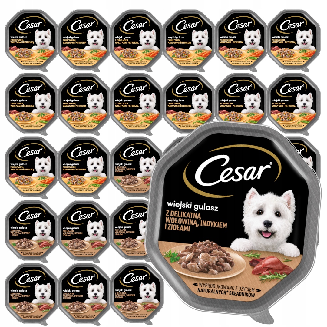 Cesar Miska 28x150g Vlhké Krmivo pro dospělé psy v omáčce Mix Chutí