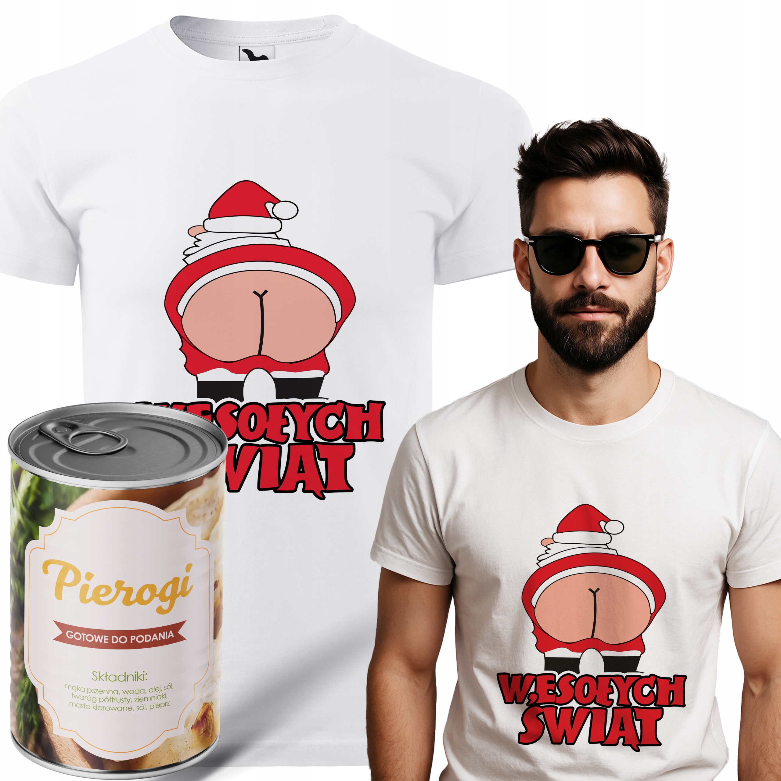 Tričko V Plechovce Pirohy Bílý Vánoční Dárek Pro Mikuláše L