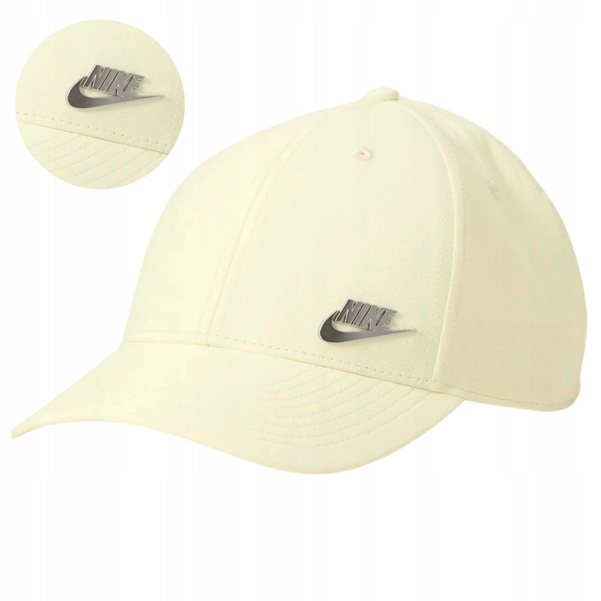 Czapka z daszkiem Nike Club Cap Metalowe Logo Ecru Jasny beż r. S M