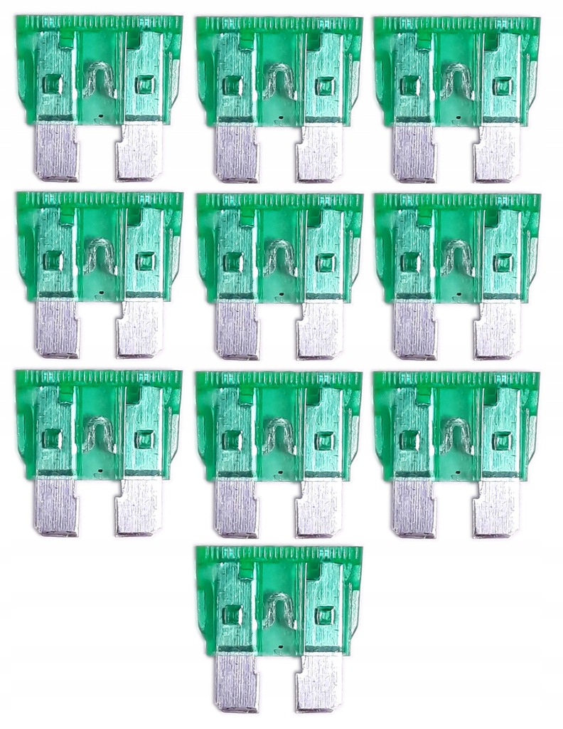 

Bezpiecznik płytkowy Uni samochodowy 30A 10 szt.